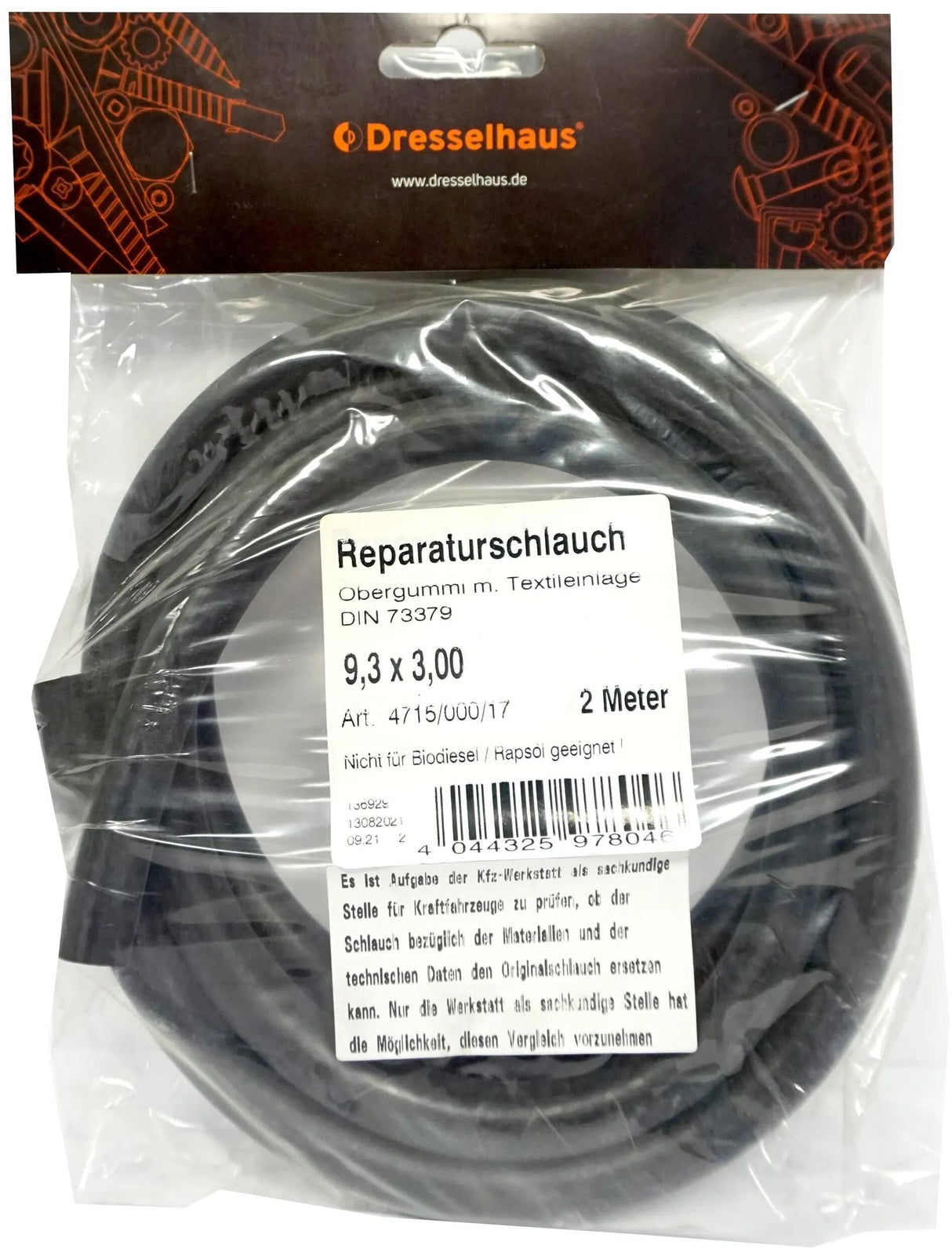Tuyau de carburant Dresselhaus 4715, pince de puissance 5,5x3,0 dresselh. e10-tgl. 2m