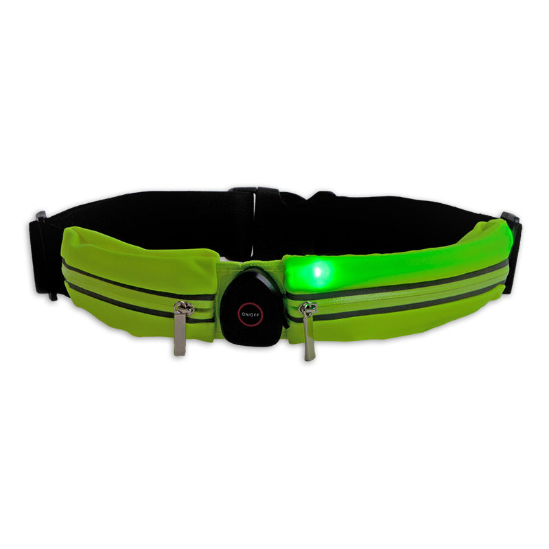 Ceinture de course pour sac banane LED réfléchissant Lynx (double) USB
