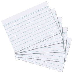 Fiches Herlitz carton A7, 175 grammes ligné blanc