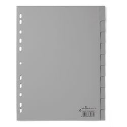 Onglets numériques durables 6441 10 onglets 11 trous gris
