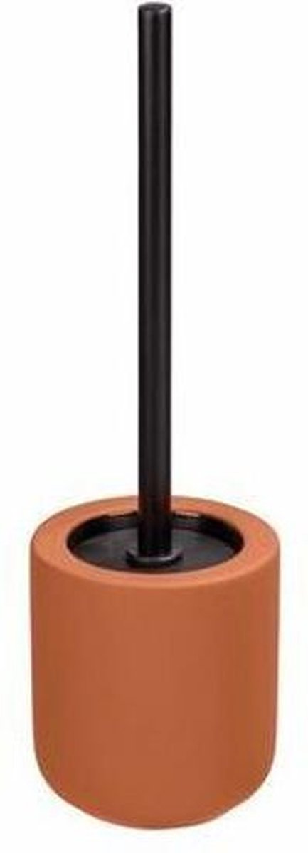 Brosse de toilette Wenko avec support - terre cuite - brosse de toilette avec support