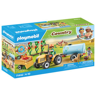 Playmobil 71442 tracteur country avec remorque et réservoir d'eau