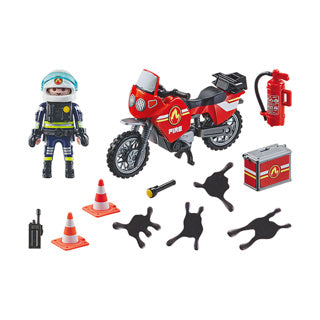 Playmobil 71466 Action Heroes Fire Brigade sur le site de l'accident