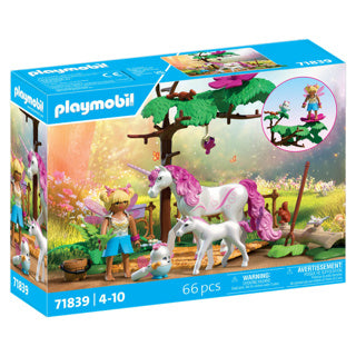 Playmobil 71839 écurie magique de licorne pour mère et poulain | 2 pièces