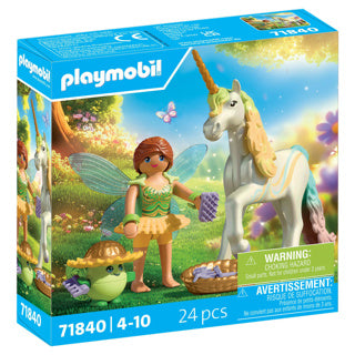 Playmobil 71840 fleur de pluie licorne à collectionner avec fée | 2 pièces