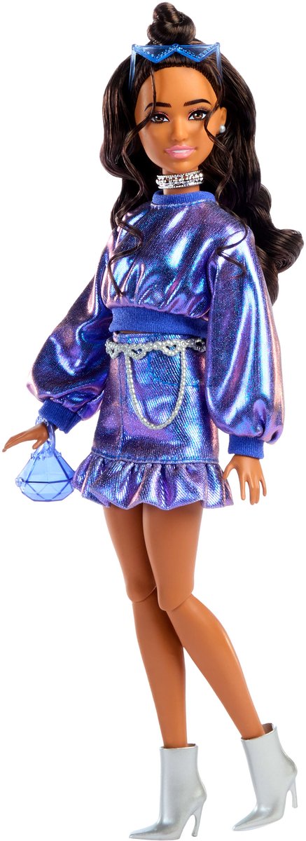 Pull bleu style luxe Barbie fashion