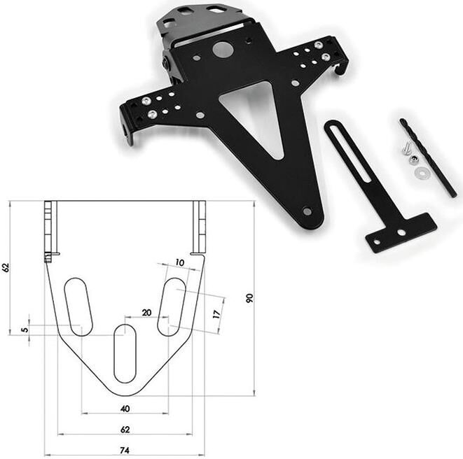 Support de plaque d'immatriculation Progress Line, supports de plaque d'immatriculation, type 5 sw verst