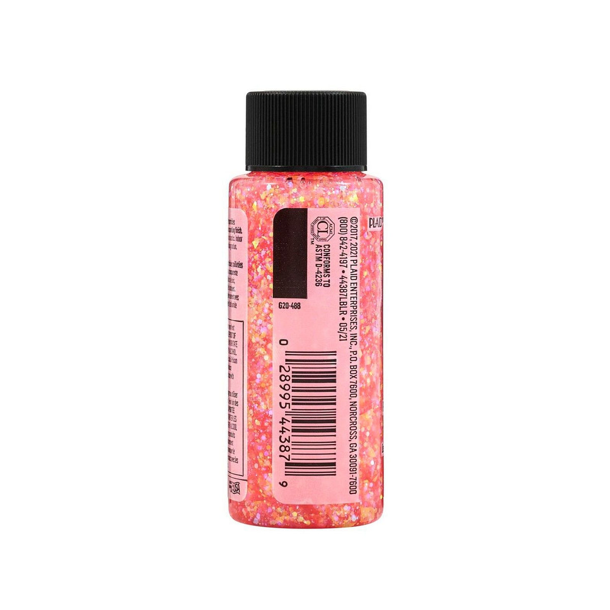Folkart • peinture acrylique pailletée mandarine néon 59ml