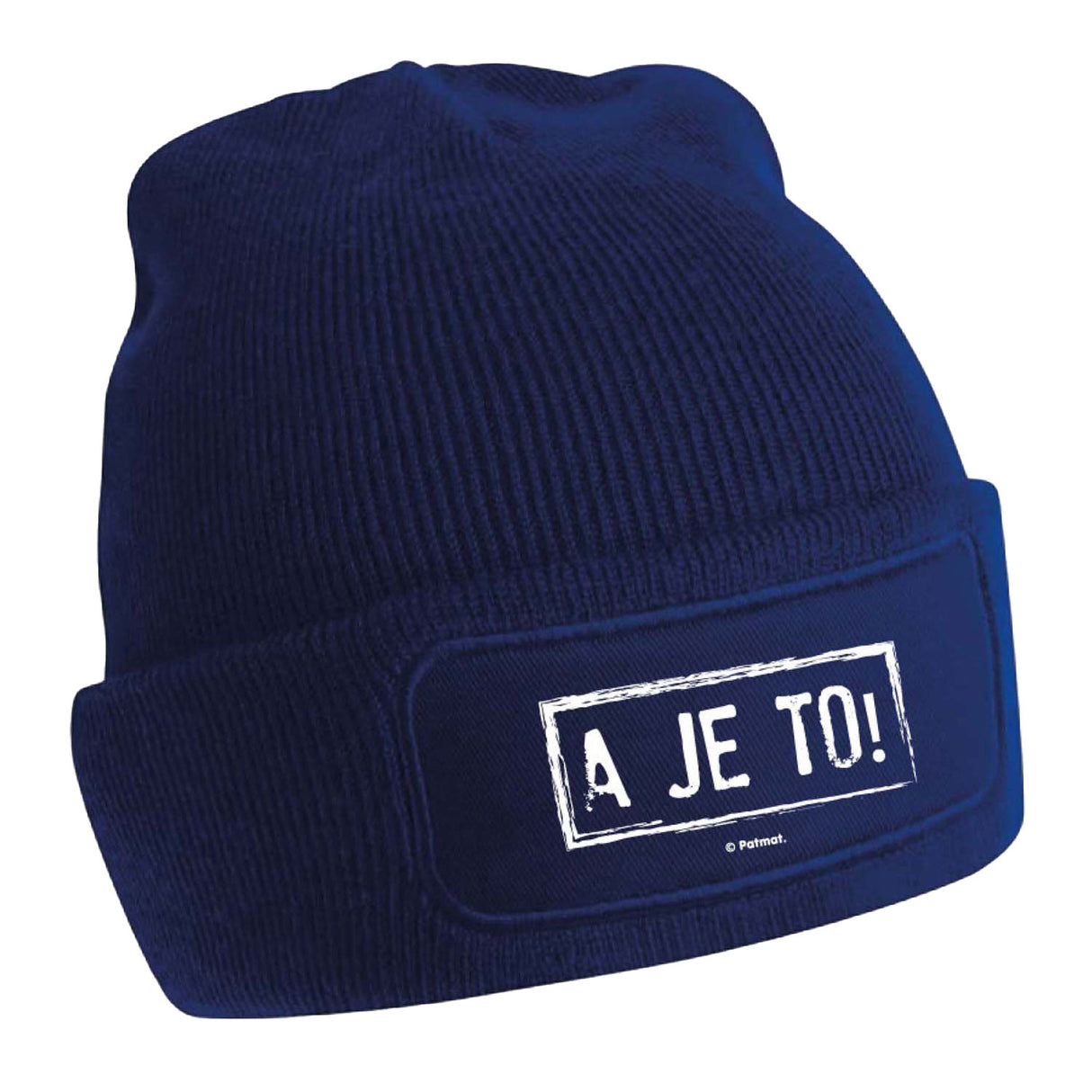 Chapeau de voisin et voisin - tampon bleu marine