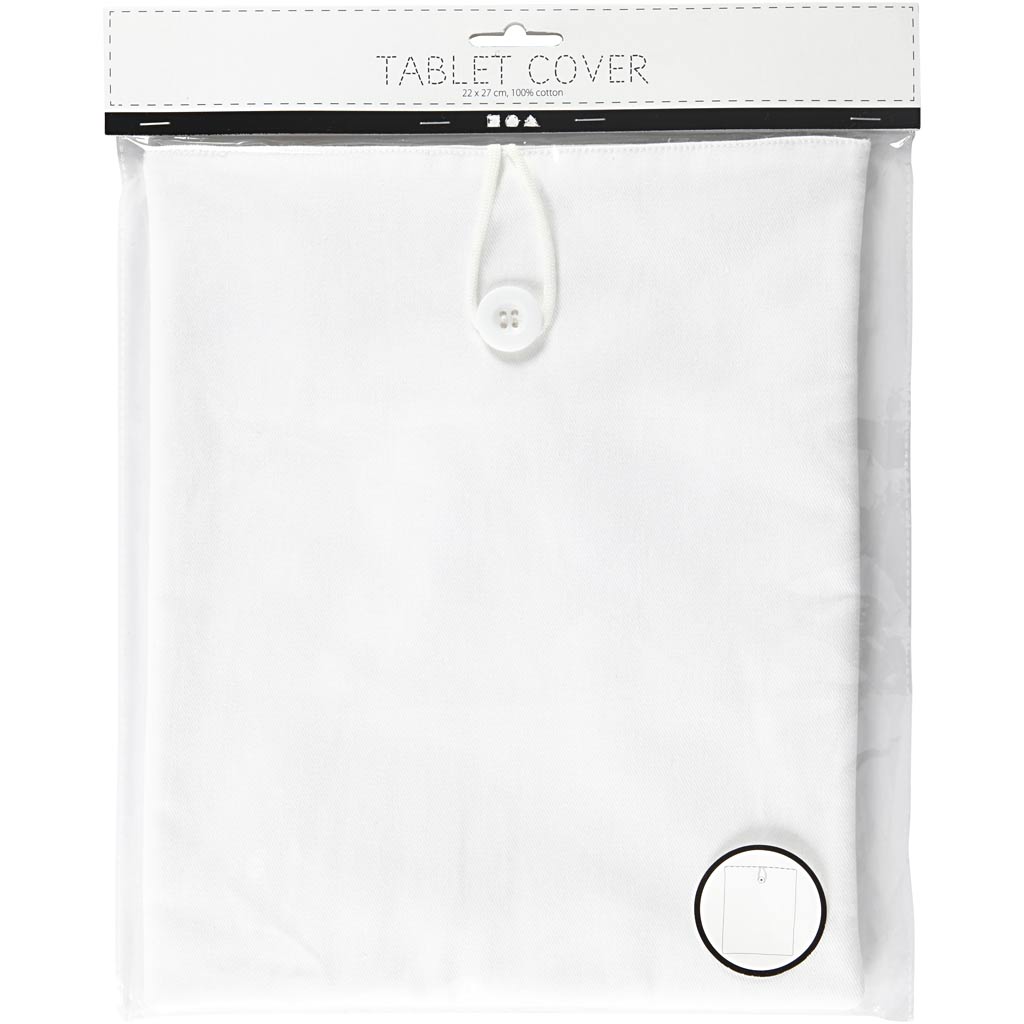 Creativ Company Tablet Hoes White, 22x27cm