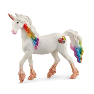 Schleich figurine de jeu bayala - jument licorne arc-en-ciel - fantaisie, jouet pour enfants licorne - 70726