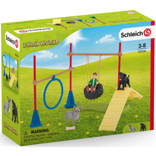 Schleich farm world - amusant pour les chiens - ensemble de figurines - jouets pour enfants pour garçons et filles - 3 à 8 ans - 18 pièces