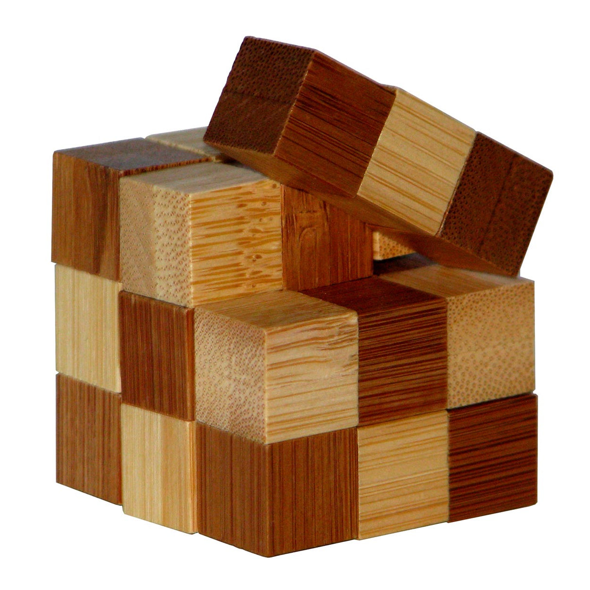 Cubes de serpent de puzzle de cerveau en bambou Eureka 3D **