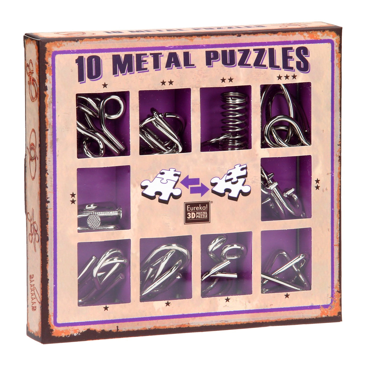 Brain Puzzle Set Purple, 10st.