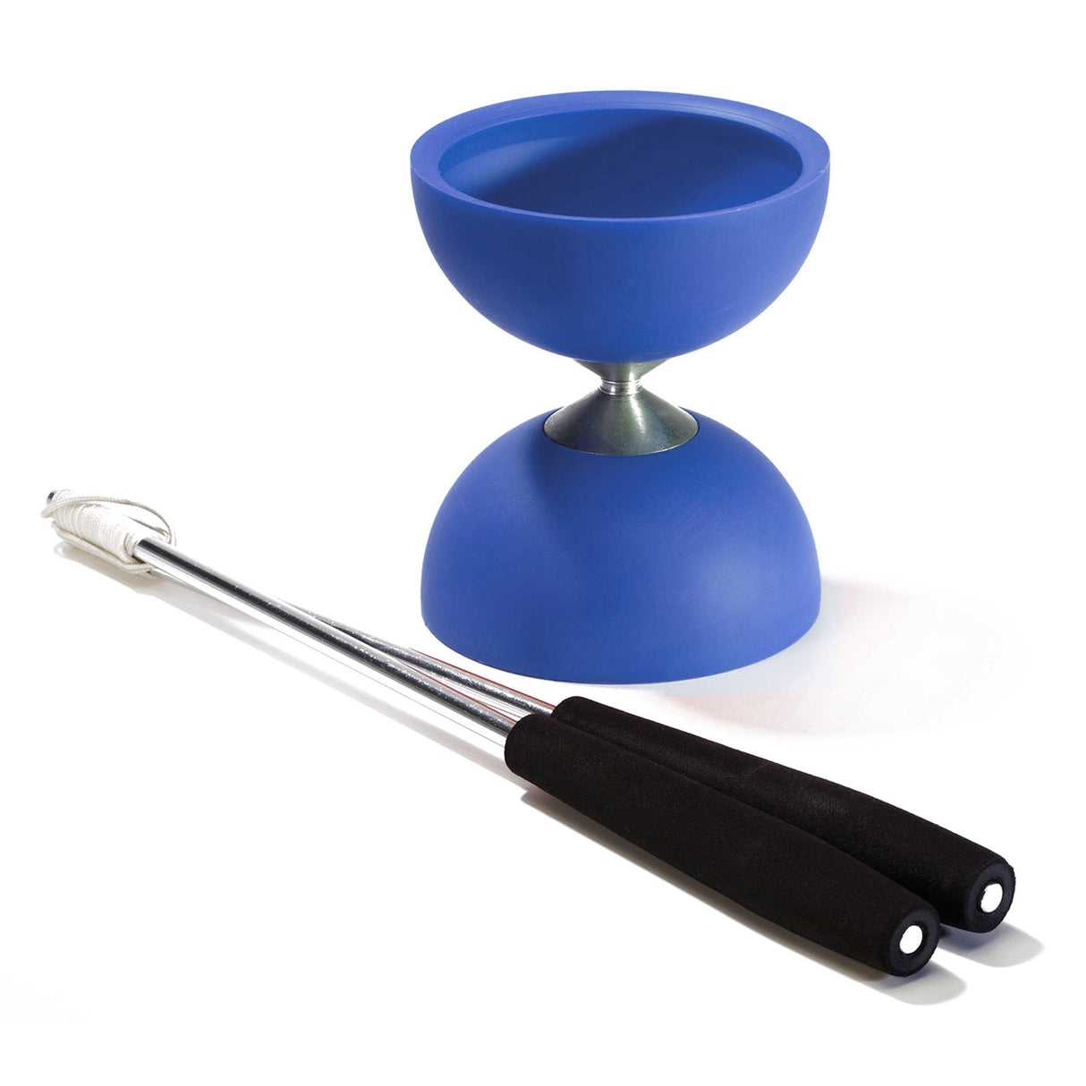 Diabolo en caoutchouc eureka avec bâtons en aluminium - bleu foncé