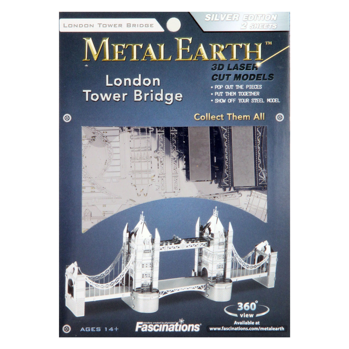 Eureka Metal Earth London Tower Bridge édition argent