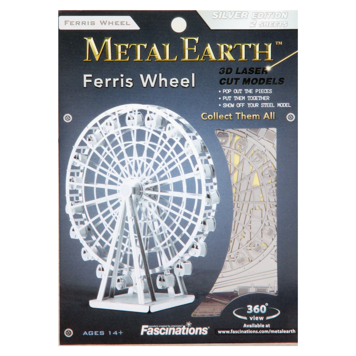 Grande roue en métal Eureka, édition argent
