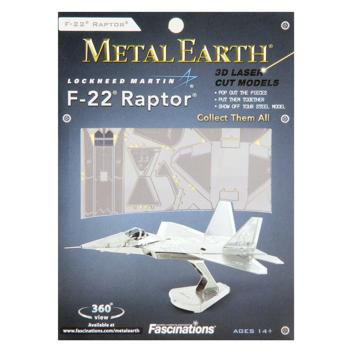 Modèle de terre en métal bâtiment 3d f15 aigle - métal