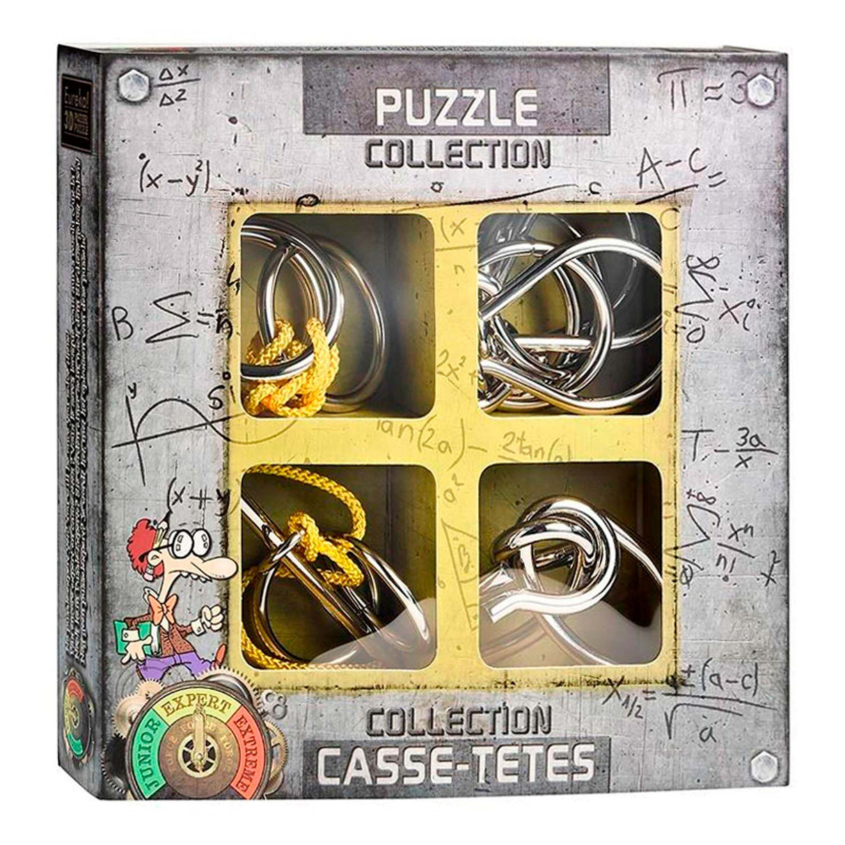 Expert en puzzles cérébraux en métal Eureka, 4 pcs.