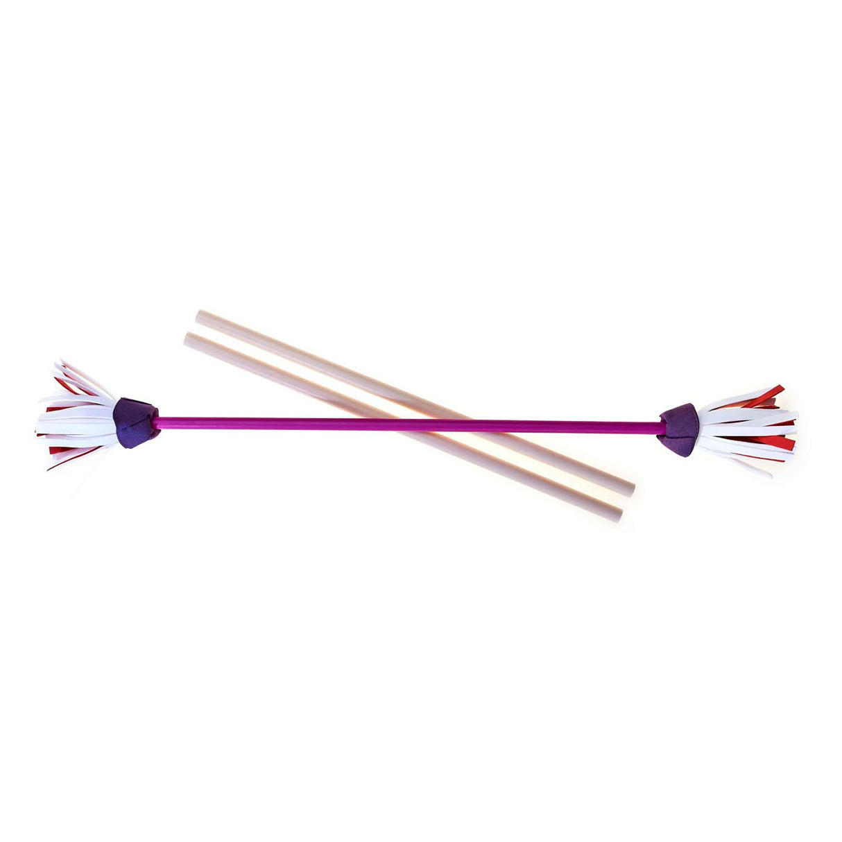 Eureka jongle avec un bâton de fleur - violet
