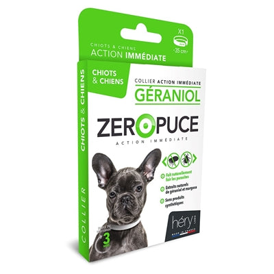 Martin Hery Zeropuce Fleee Band Dog Geraniol sans Chemicalien