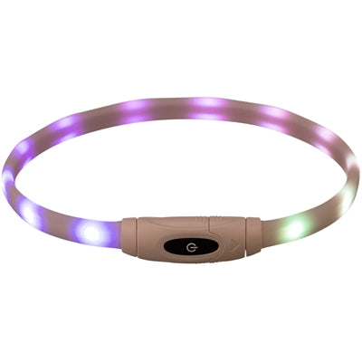 Trixie collier pour chien lumineux USB silicone rechargeable multicolore