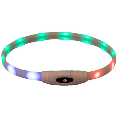 Trixie collier pour chien lumineux USB silicone rechargeable multicolore