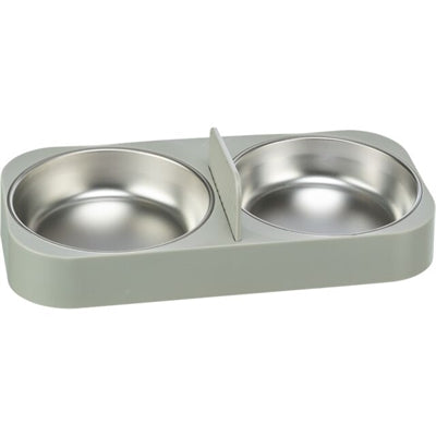 Trixie gamelle à nourriture abreuvoir double pour #24347 plastique acier inoxydable blanc