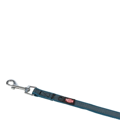Trixie laisse ligne de remorquage pour chien avec caoutchouc antidérapant bleu pétrole L XL 5 m x 1,7 cm