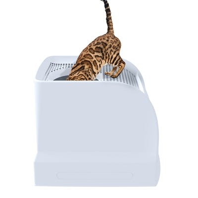 Bac à litière pour chat Imac frida avec tiroir bleu clair