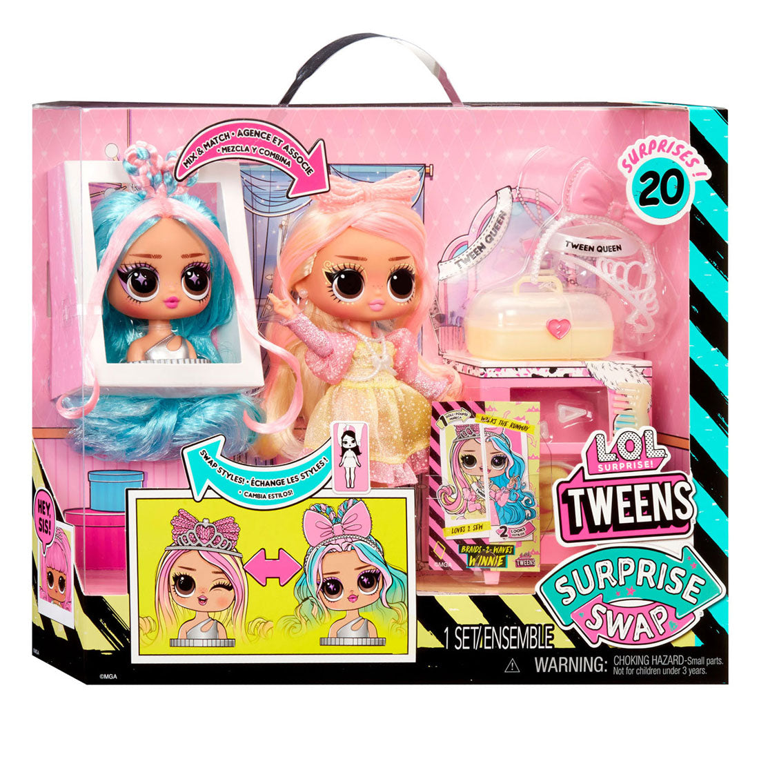Mdr. surprise préadolescents échangent des vagues de mode pop winnie