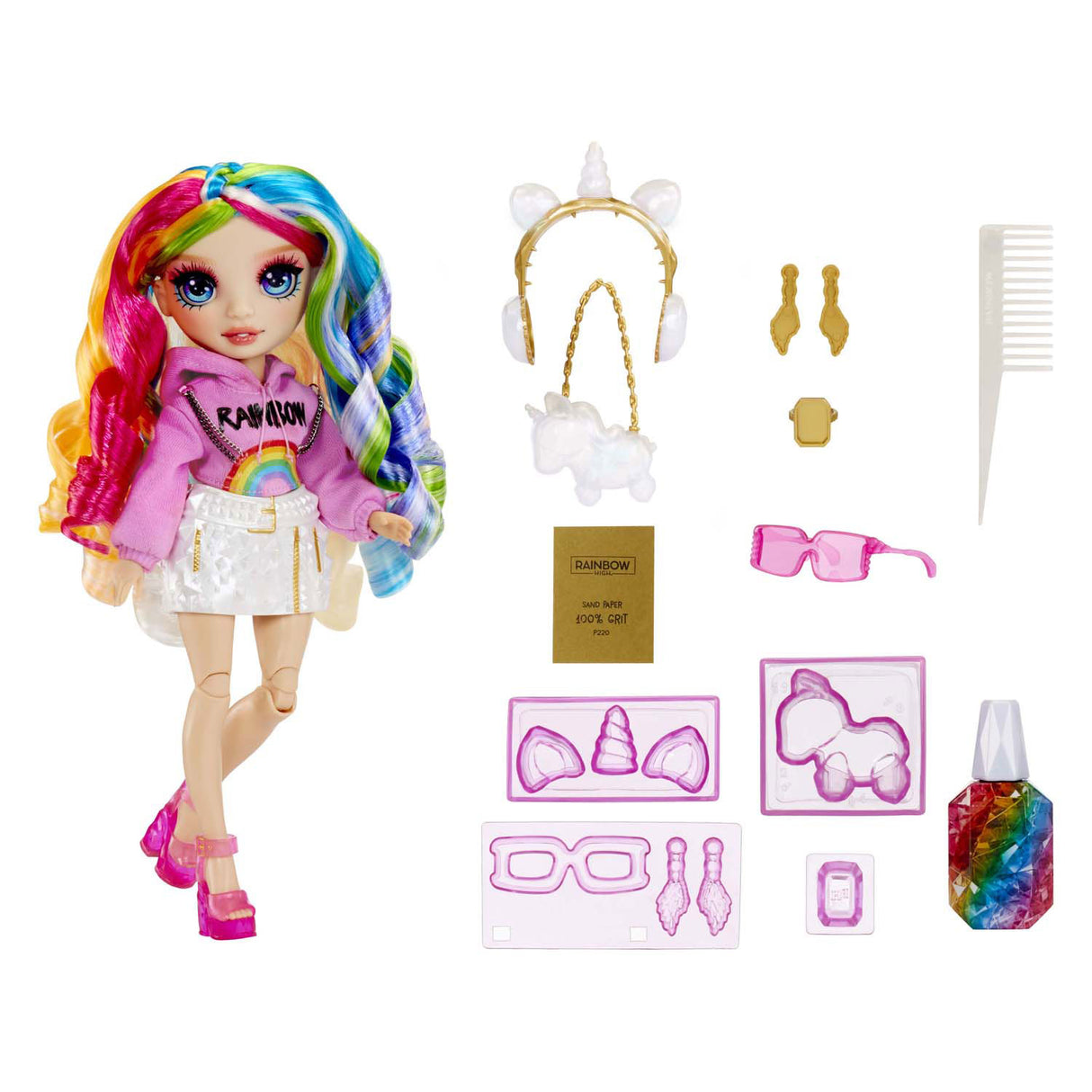 Mga entertainment poupée de mode arc-en-ciel à haute cristallisation - amaya