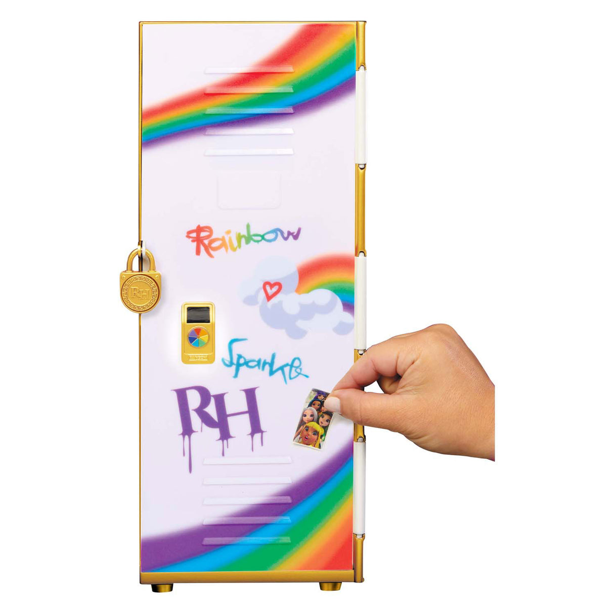 Mga Entertainment - Ensemble de jeu avec casier haut arc-en-ciel et accessoires
