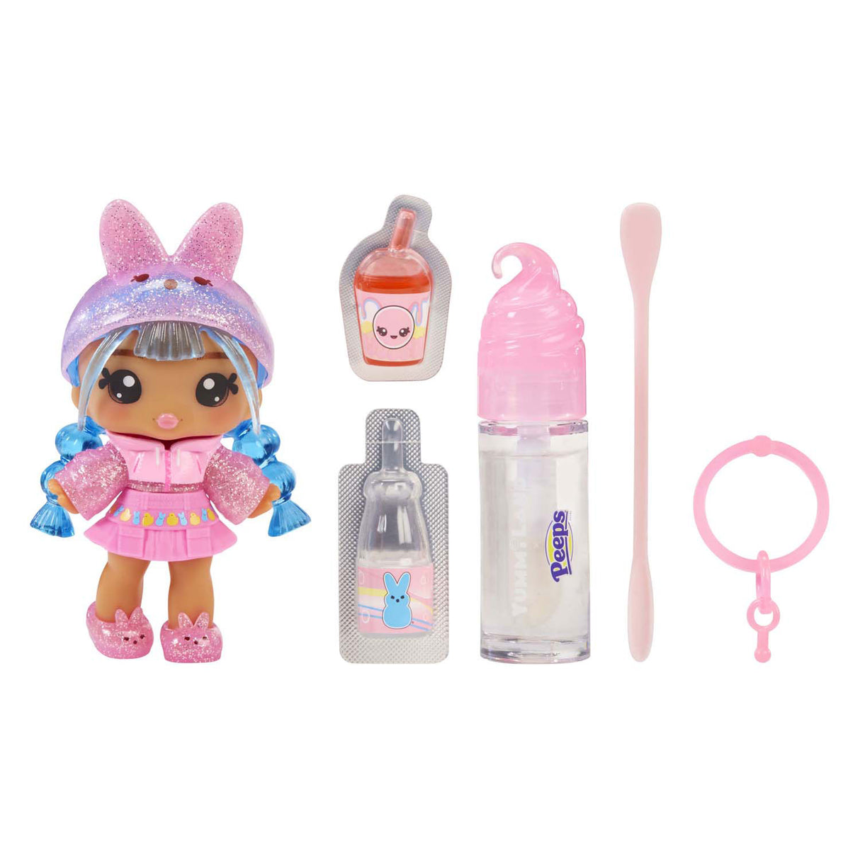Mga Entertainment Yummiland Doll - Pâques Marsha Peeps Rose avec ensemble de brillant à lèvres