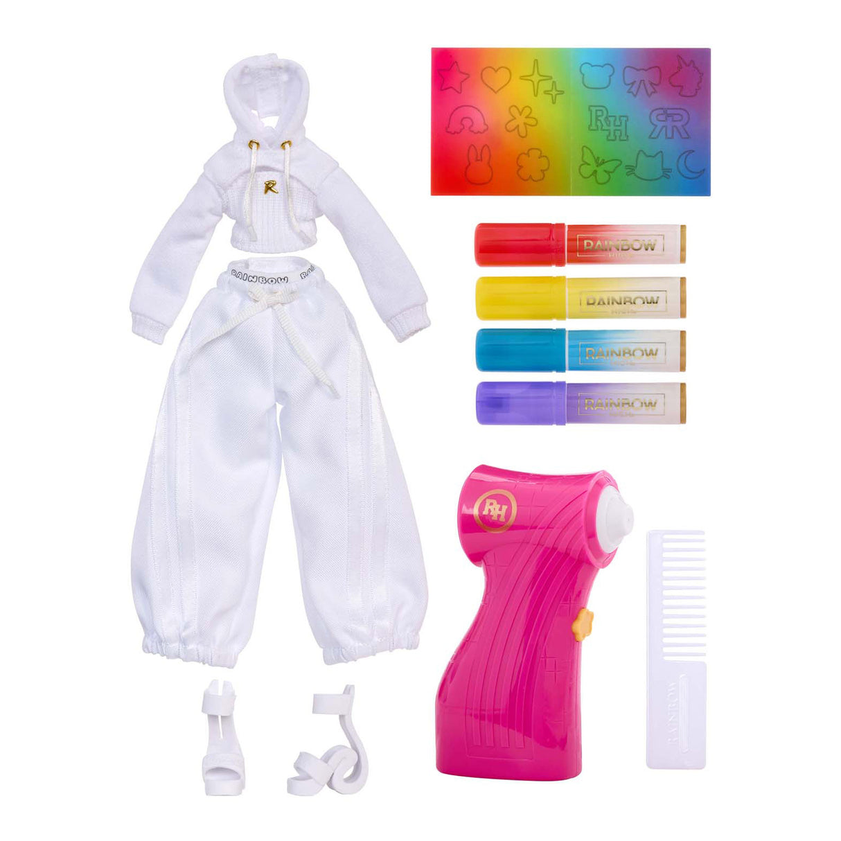 Mga Entertainment Rainbow High Air Brush crée une poupée de mode - Yeux verts