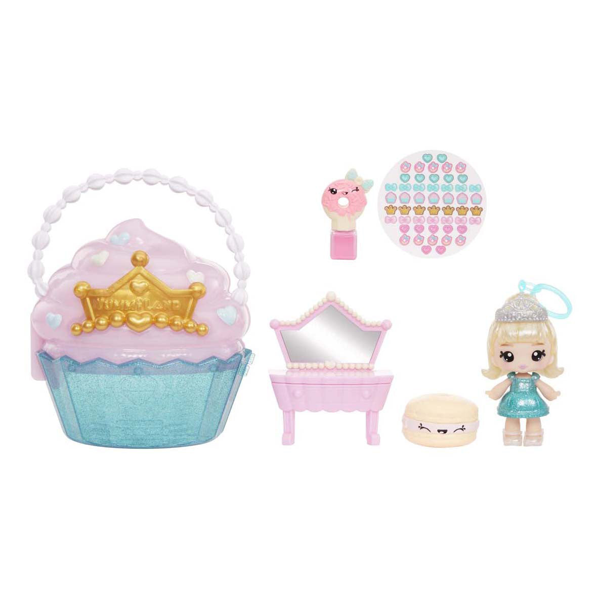 Mga Entertainment Ensemble de jeu de trousse de beauté et poupée de brillant à lèvres - Cupcake