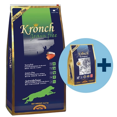 Kronch Adult sans céréales avec des collations Kronch 100 % saumon gratuites