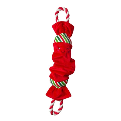 Happy Pet Top N Tail Ropee Christmas Cracker Rouge