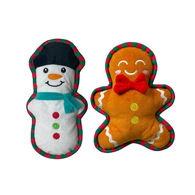 Joyeux animal de compagnie Bonhomme de neige grinçant et bonhomme en pain d'épice