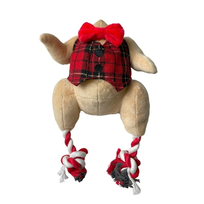 Dinde de corde de Noël pour animaux de compagnie heureux