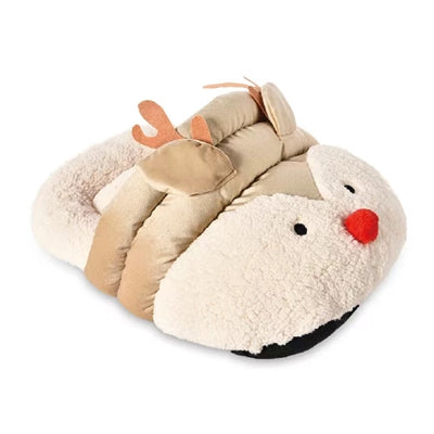 Renne heureux de panier de chien de compagnie