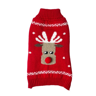 Happy pet Pull pour chien renne avec nez rouge