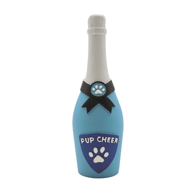 Le chiot Croci Homy applaudit le latex de la bouteille de champagne