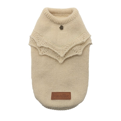 Pull pour chien Croci crème à froufrous Homy