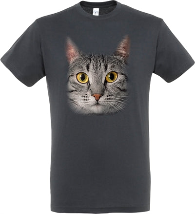 Tee shirt gris chat gris