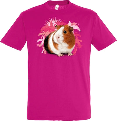 Tee shirt cochon d'inde fuchsia