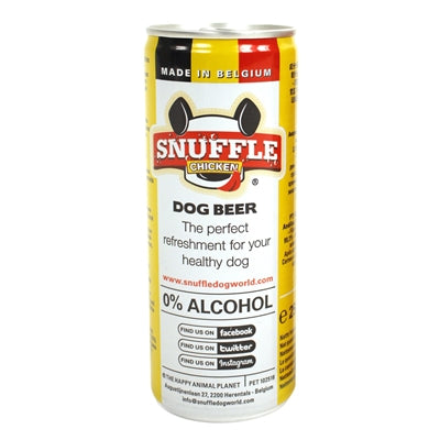 Bière Snuffle Dog saveur de poulet en canette