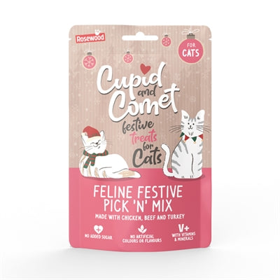 Cupidon comète félin collations festives à choisir et à mélanger