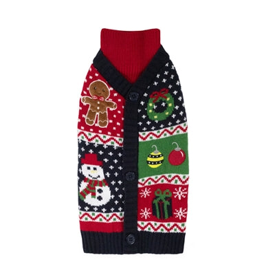 Coffret cadeau de réveillon de Noël Cupidon Comète avec des collations en forme de pull