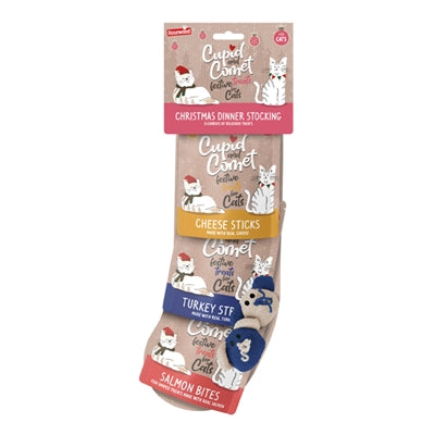 Cupidon comète cupidon comète dîner de Noël bas de Noël chat